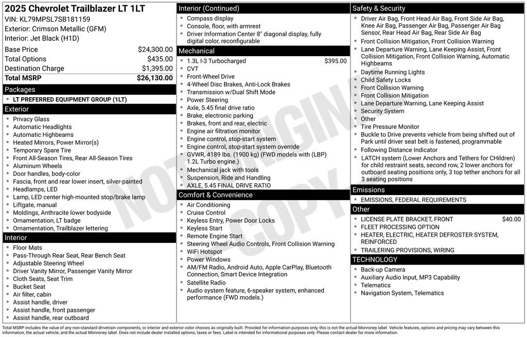 Used 2025 Chevrolet TrailBlazer LT image 4