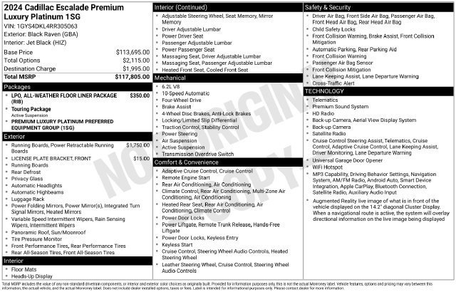 Certified 2024 Cadillac Escalade Premium Luxury Platinum AWD/4WD image 34
