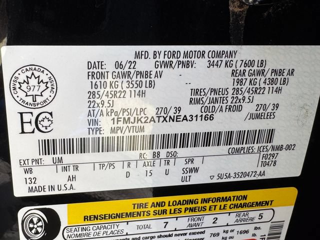 Used 2022 Ford Expedition Max Limited w/ Equipment Group 303A AWD/4WD image 34