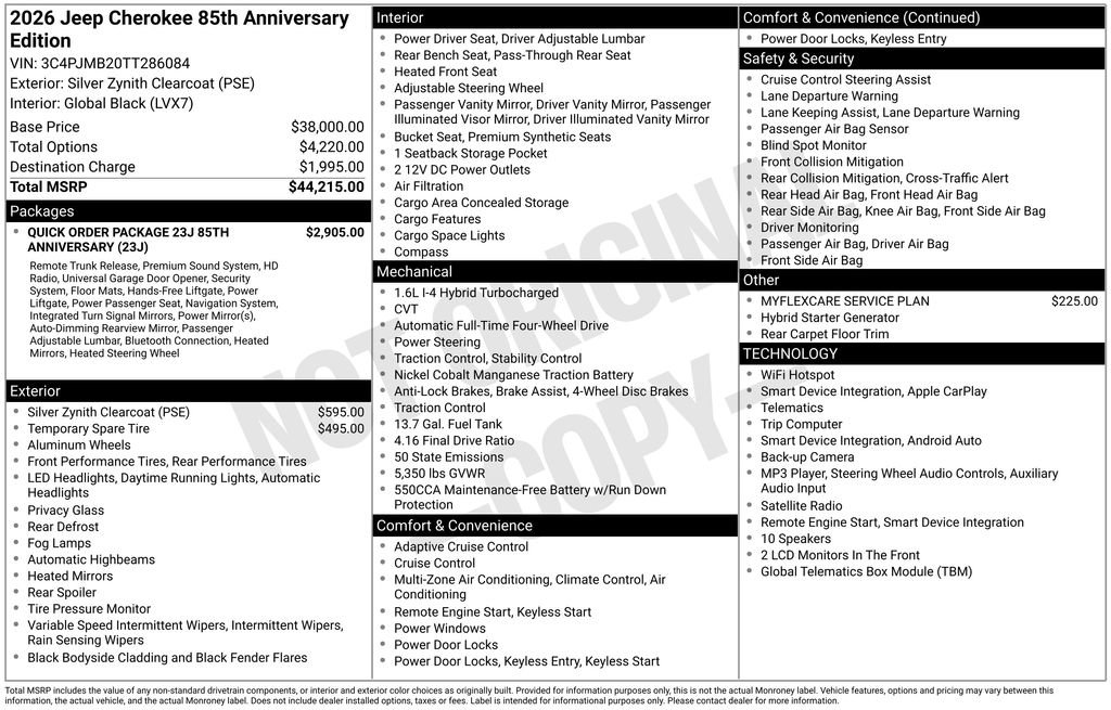 New 2026 Jeep Cherokee Overland AWD/4WD image 29