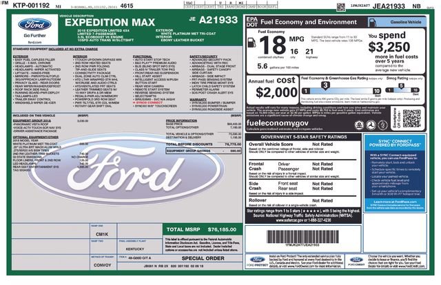 Used 2018 Ford Expedition Max Limited w/ Equipment Group 301A image 12