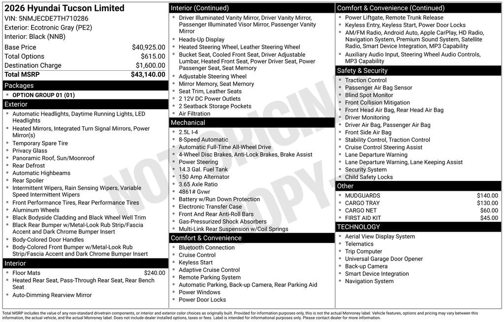 New 2026 Hyundai Tucson Limited AWD/4WD image 6