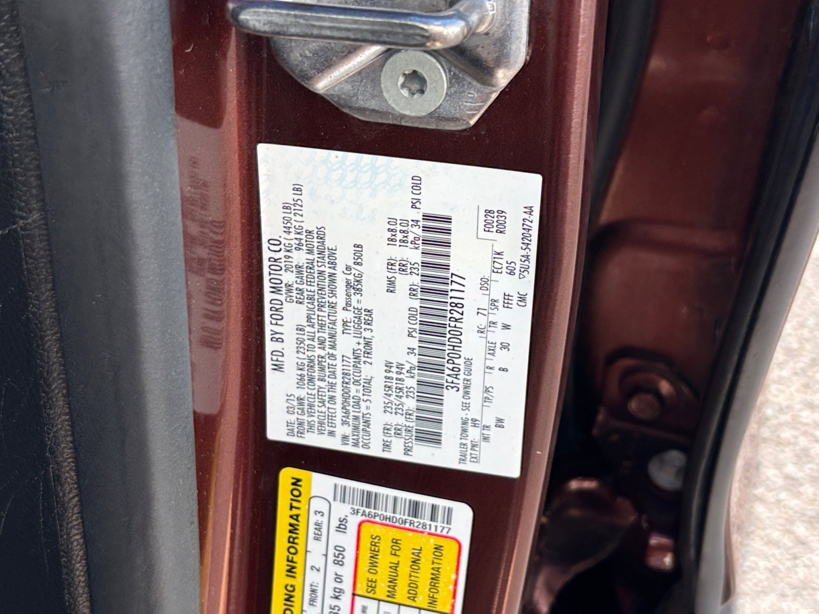 Used 2015 Ford Fusion SE w/ Equipment Group 202A image 23