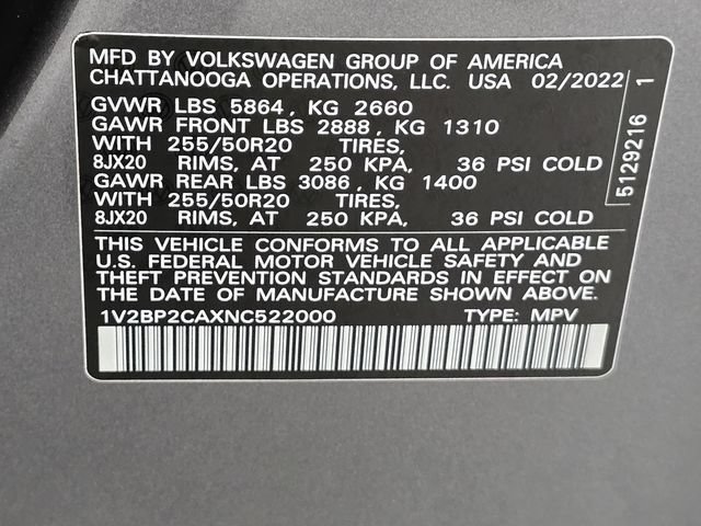 Used 2022 Volkswagen Atlas SEL AWD/4WD image 41