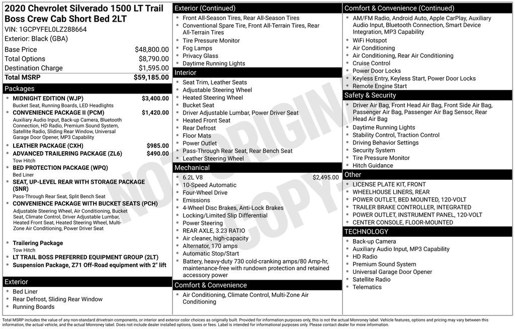 Certified 2020 Chevrolet Silverado 1500 LT Trail Boss w/ Midnight Edition AWD/4WD image 21