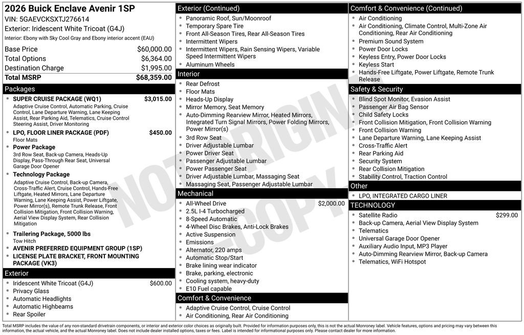 Used 2026 Buick Enclave Avenir w/ Super Cruise Package image 4