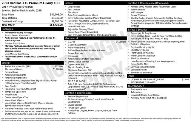 Certified 2023 Cadillac XT5 Premium Luxury FWD image 15