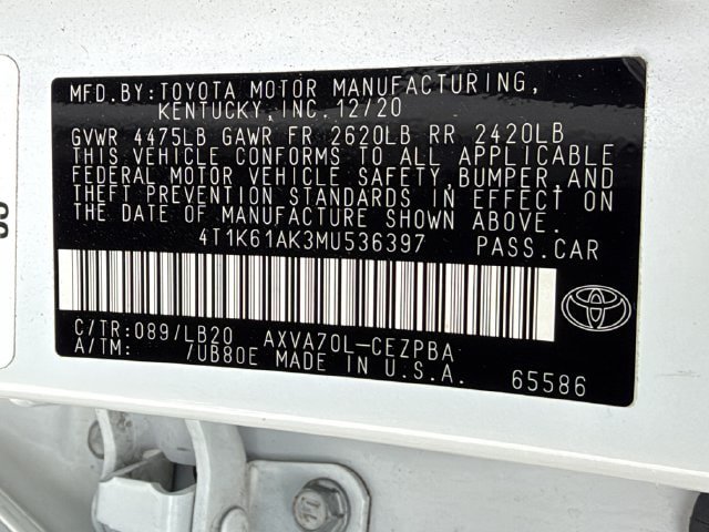 Used 2021 Toyota Camry XSE FWD image 28