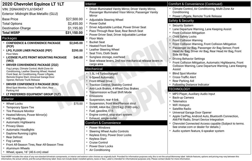 Used 2020 Chevrolet Equinox LT FWD image 37