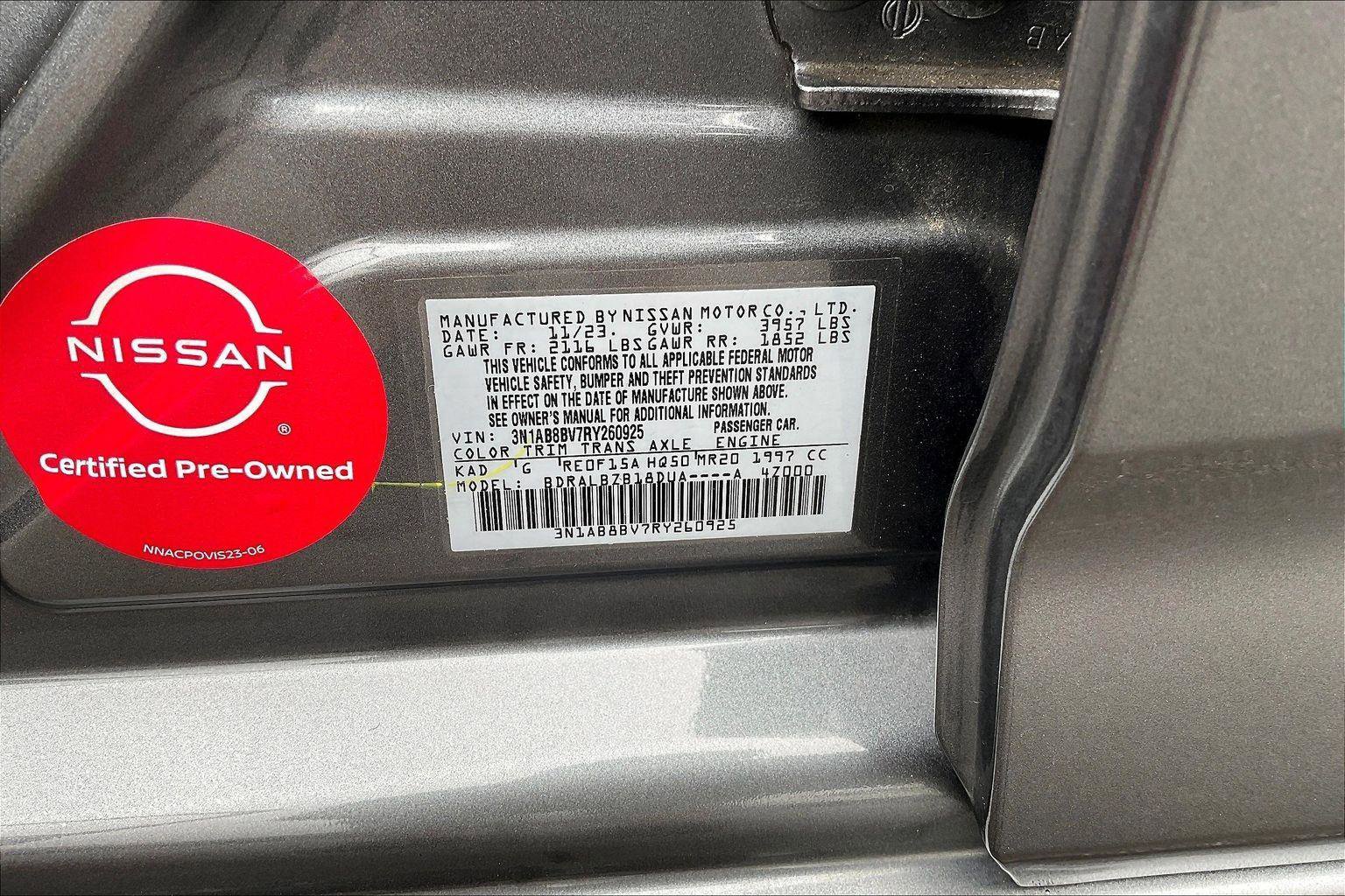 Certified 2024 Nissan Sentra S FWD image 35