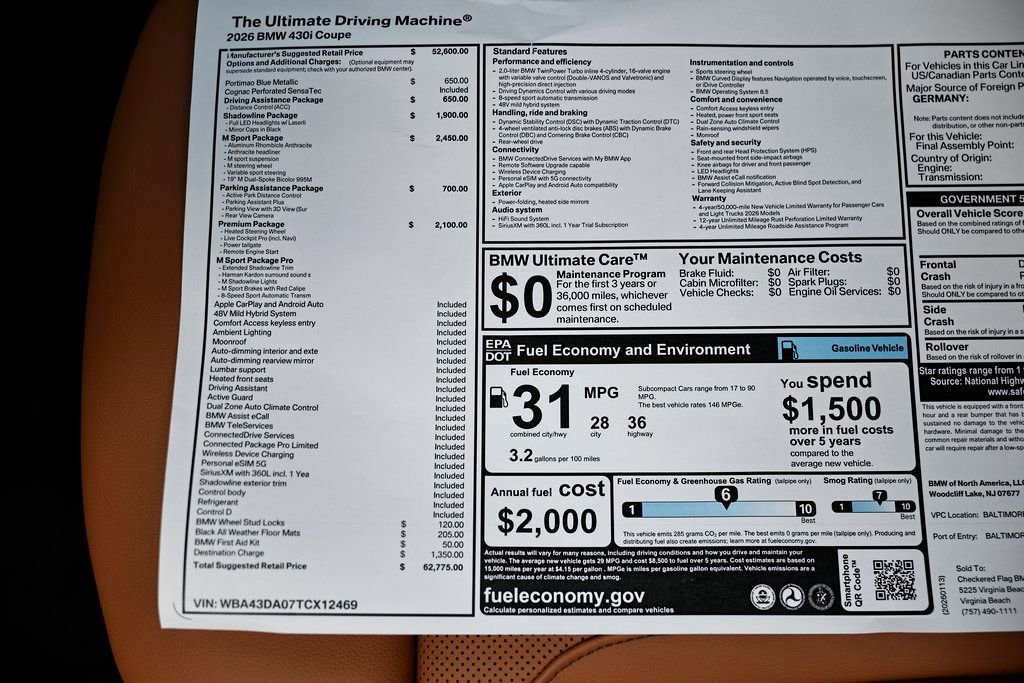 New 2026 BMW 430i Coupe w/ M Sport Package image 40