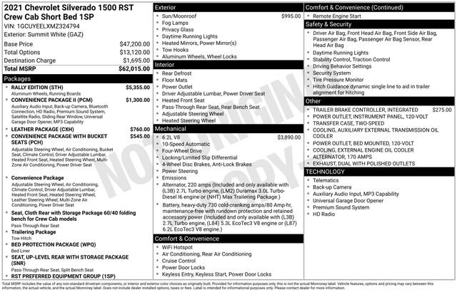 Used 2021 Chevrolet Silverado 1500 RST w/ Rally Edition image 34