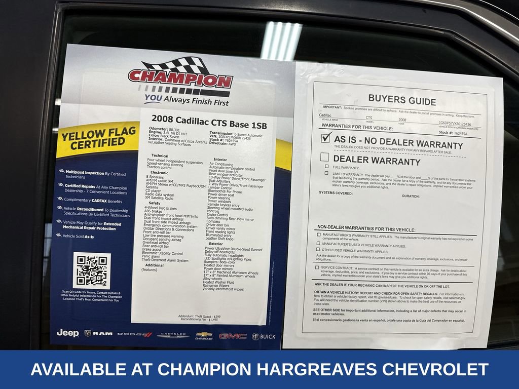 Used 2008 Cadillac CTS 3.6 w/ Wood Trim Package image 43