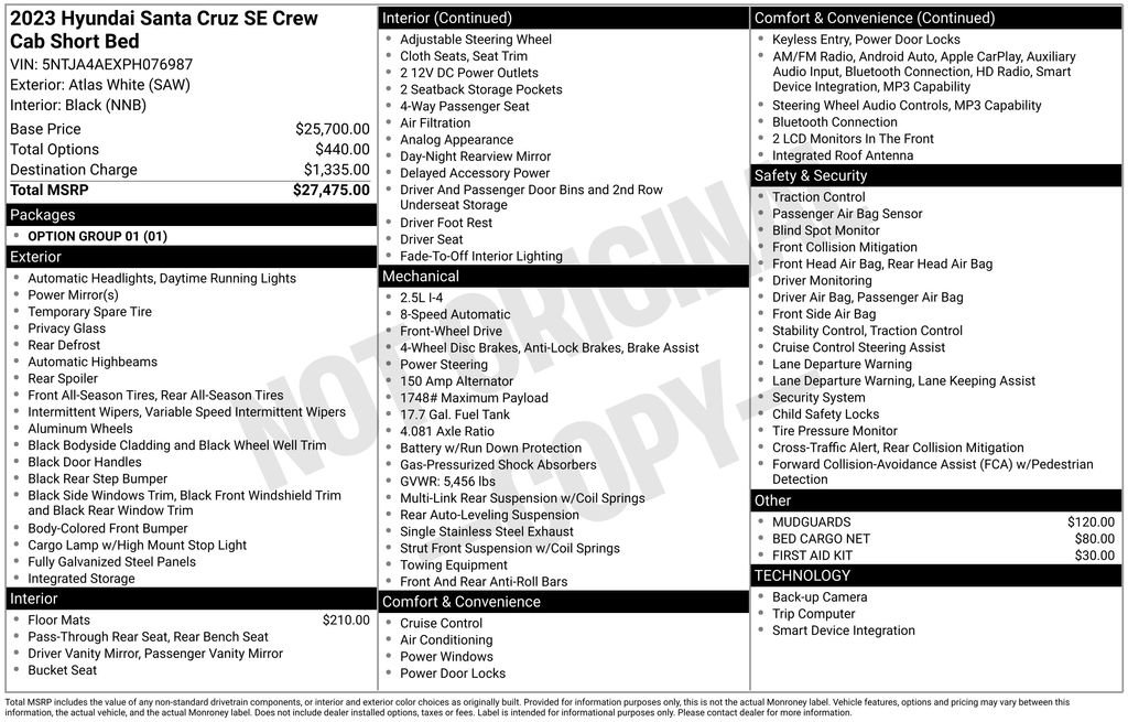 Used 2023 Hyundai Santa Cruz SE image 7