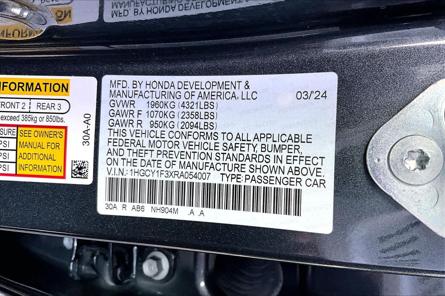 Used 2024 Honda Accord EX image 37