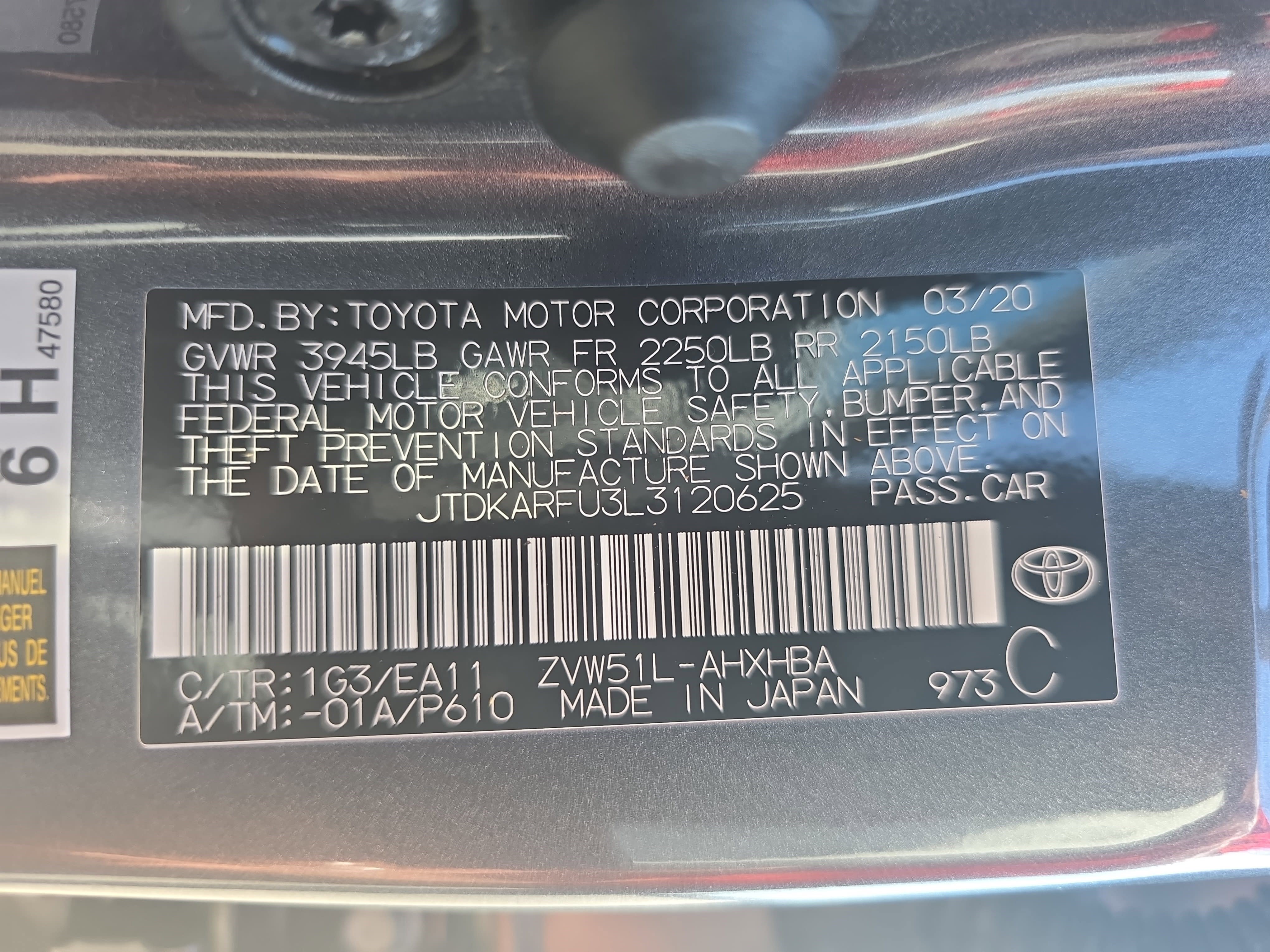Used 2020 Toyota Prius Limited image 37