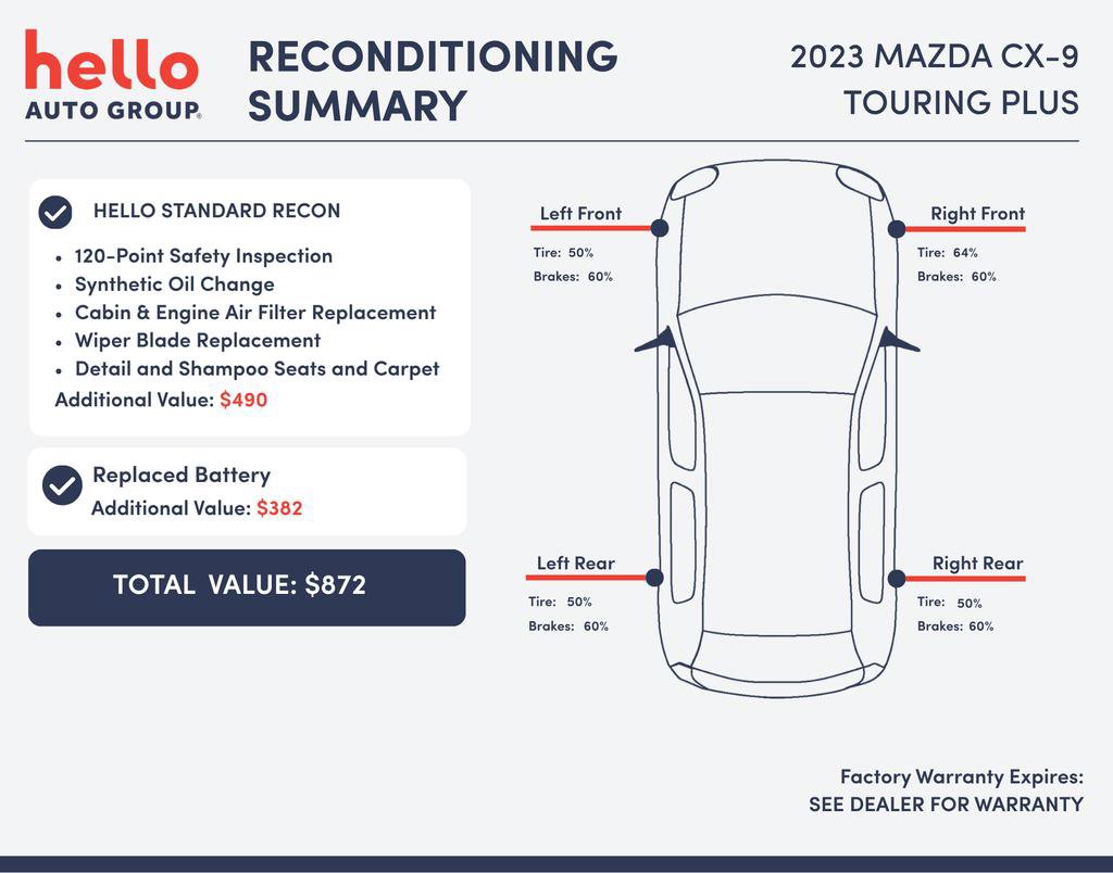 Used 2023 MAZDA CX-9 Touring Plus AWD/4WD image 3