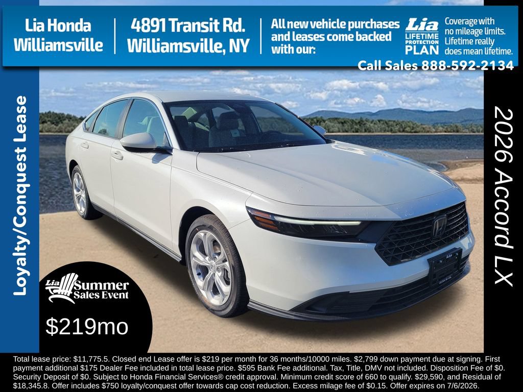 New 2026 Honda Accord LX