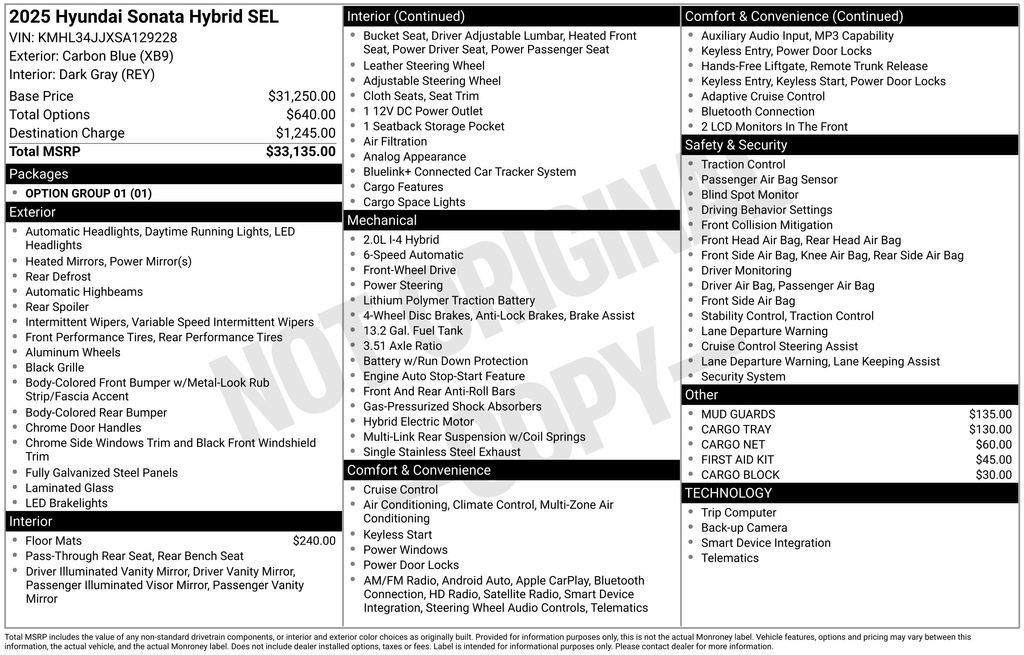New 2025 Hyundai Sonata SEL FWD image 6