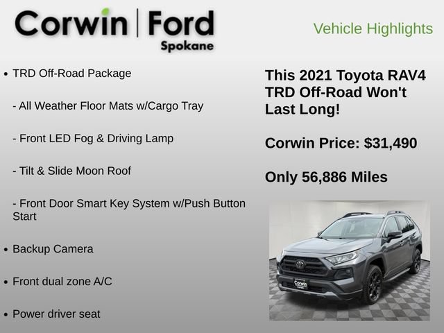 Used 2021 Toyota RAV4 TRD Off-Road w/ TRD Off-Road Weather Package AWD/4WD image 6