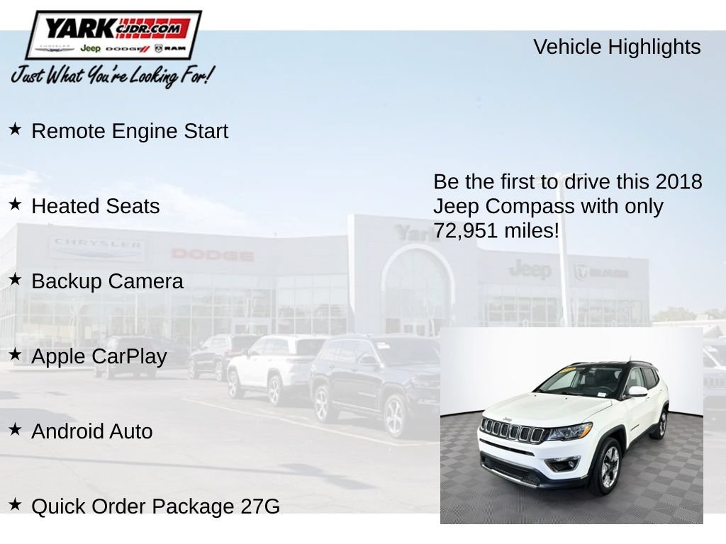Certified 2018 Jeep Compass Limited AWD/4WD image 11