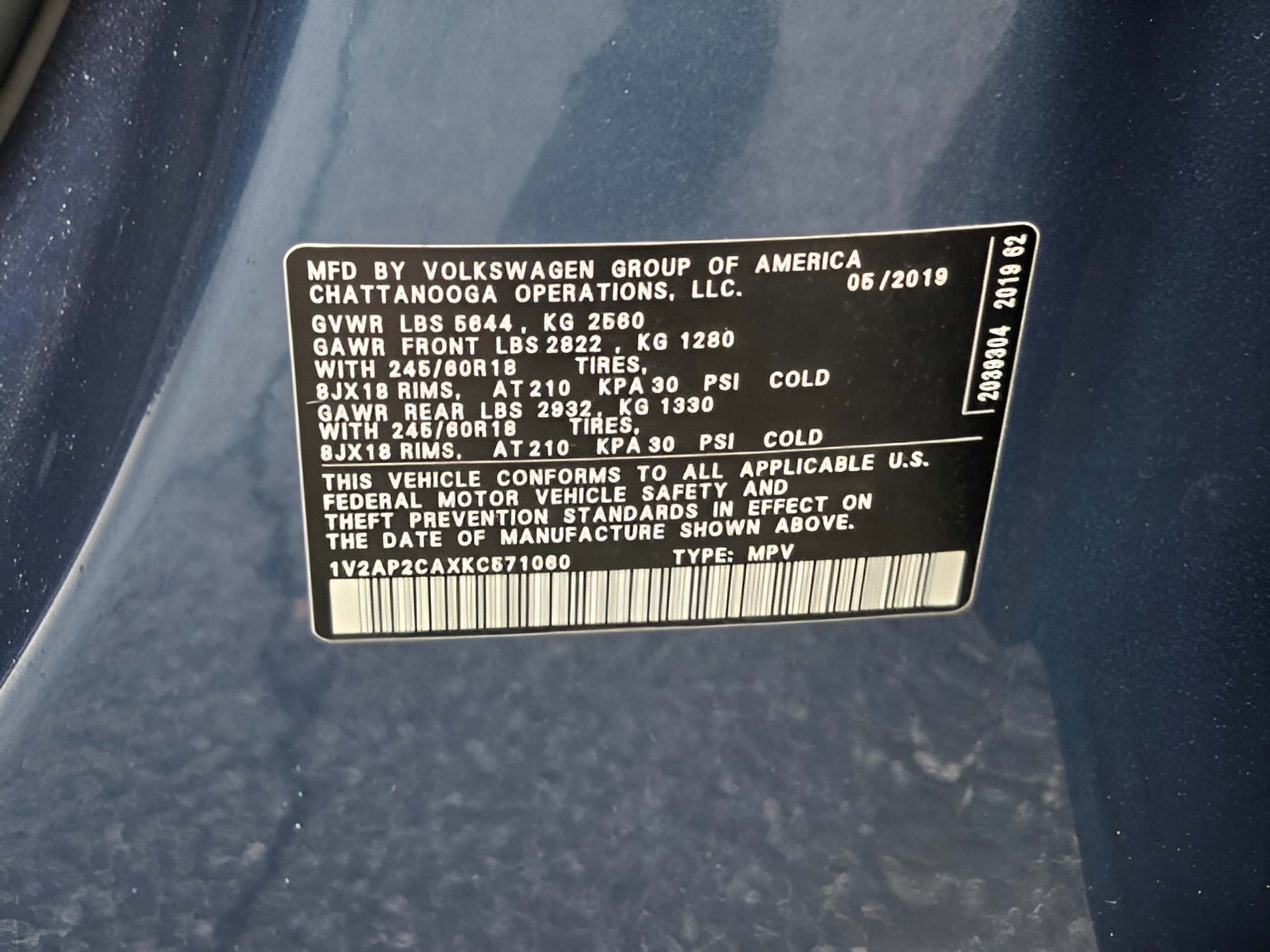 Used 2019 Volkswagen Atlas S FWD image 29