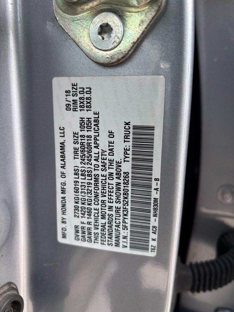 Used 2019 Honda Ridgeline RTL image 17