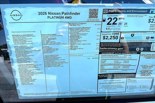 New 2026 Nissan Pathfinder Platinum w/ Lighting Package AWD/4WD image 44