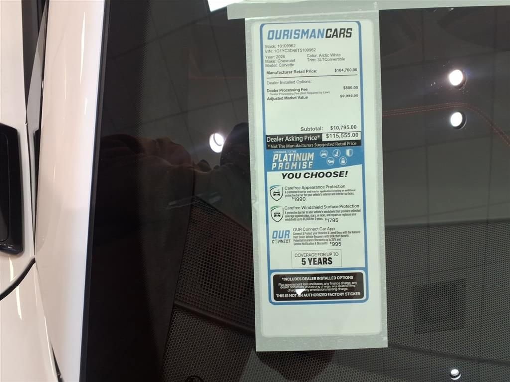 New 2026 Chevrolet Corvette Stingray Premium Conv w/ Z51 Performance Package image 32