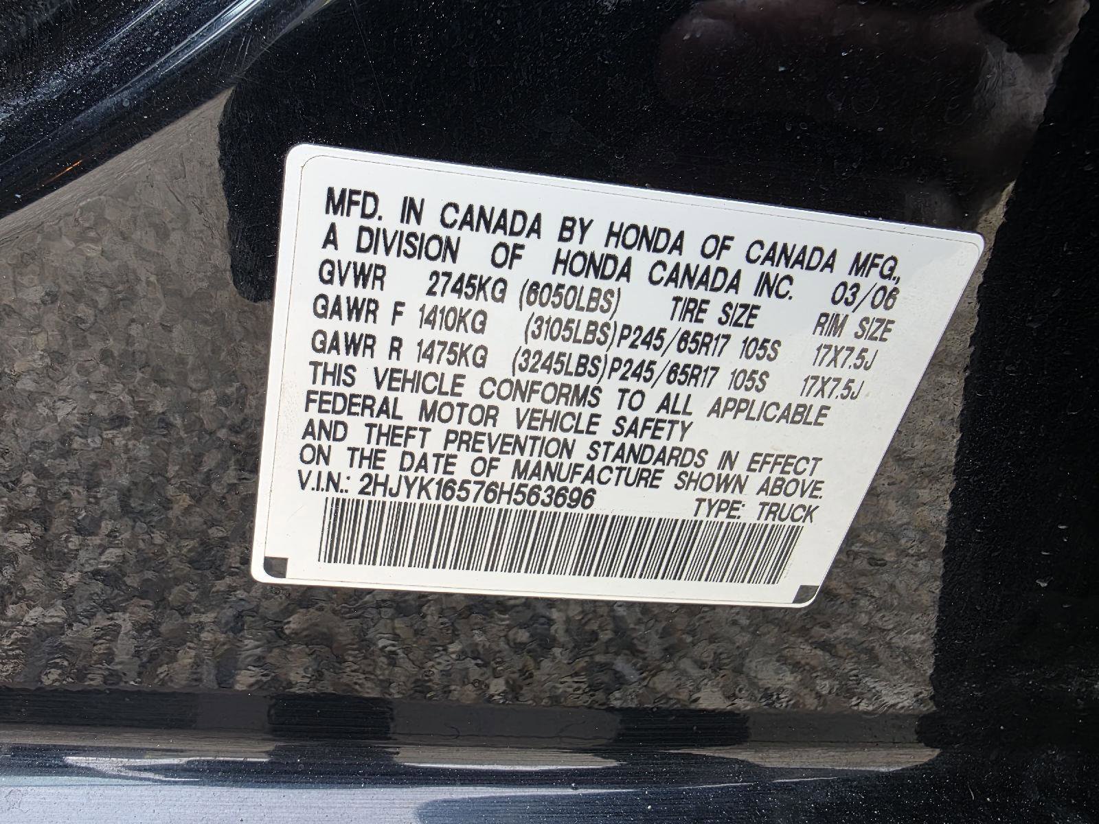 Used 2006 Honda Ridgeline RTL image 20