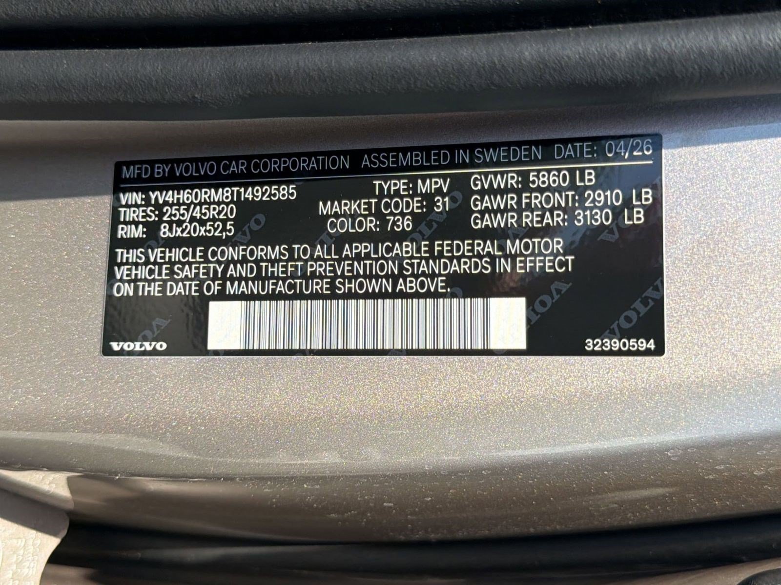 New 2026 Volvo XC60 T8 Ultra w/ Climate Package AWD/4WD image 20