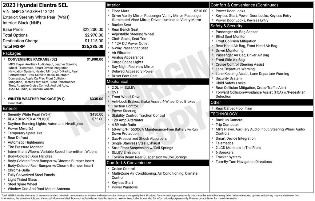 Certified 2023 Hyundai Elantra SEL w/ Convenience Package FWD image 12