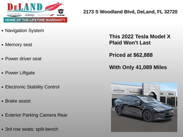 Used 2022 Tesla Model X Plaid AWD/4WD image 6
