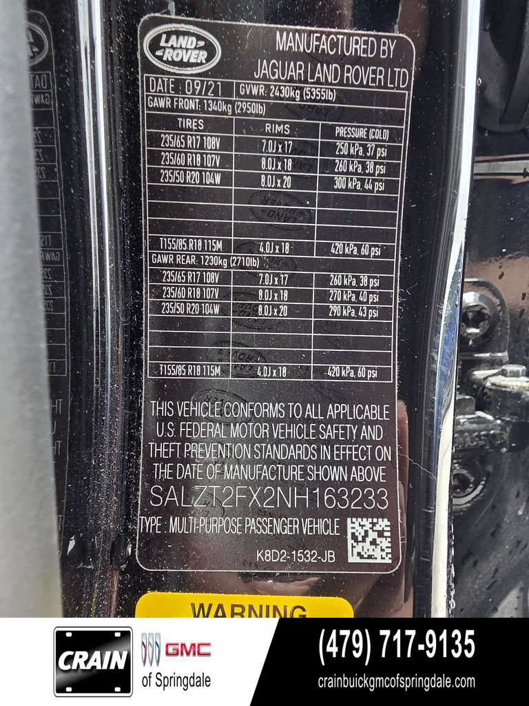 Used 2022 Land Rover Range Rover Evoque R-Dynamic S AWD/4WD image 32