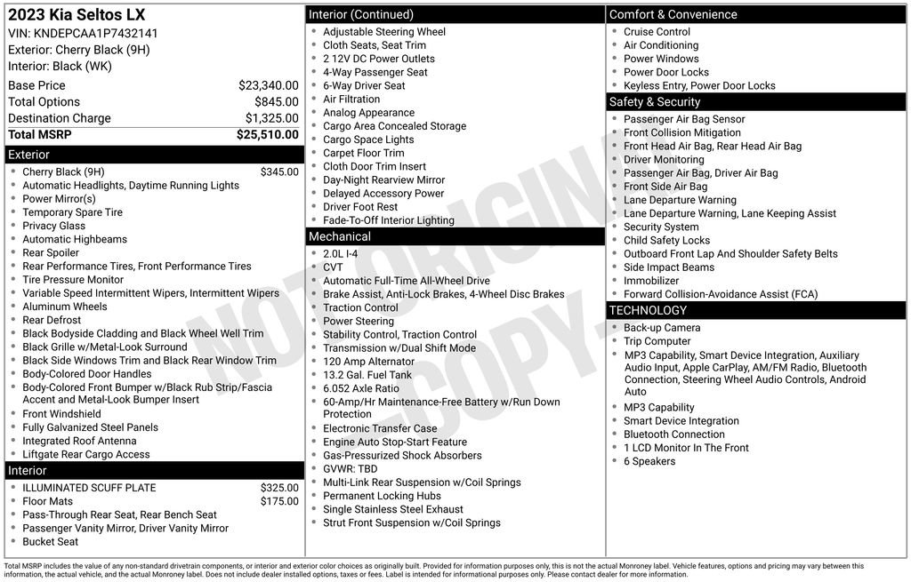 Certified 2023 Kia Seltos LX AWD/4WD image 28