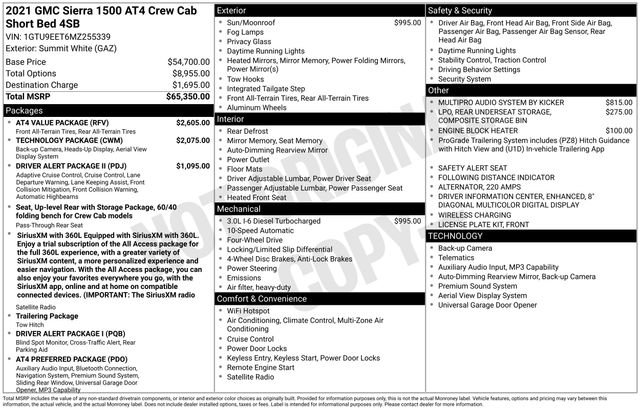 Used 2021 GMC Sierra 1500 AT4 w/ AT4 Value Package AWD/4WD image 3