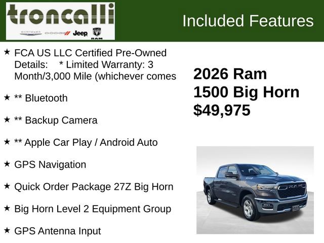 Certified 2026 RAM 1500 Big Horn image 5