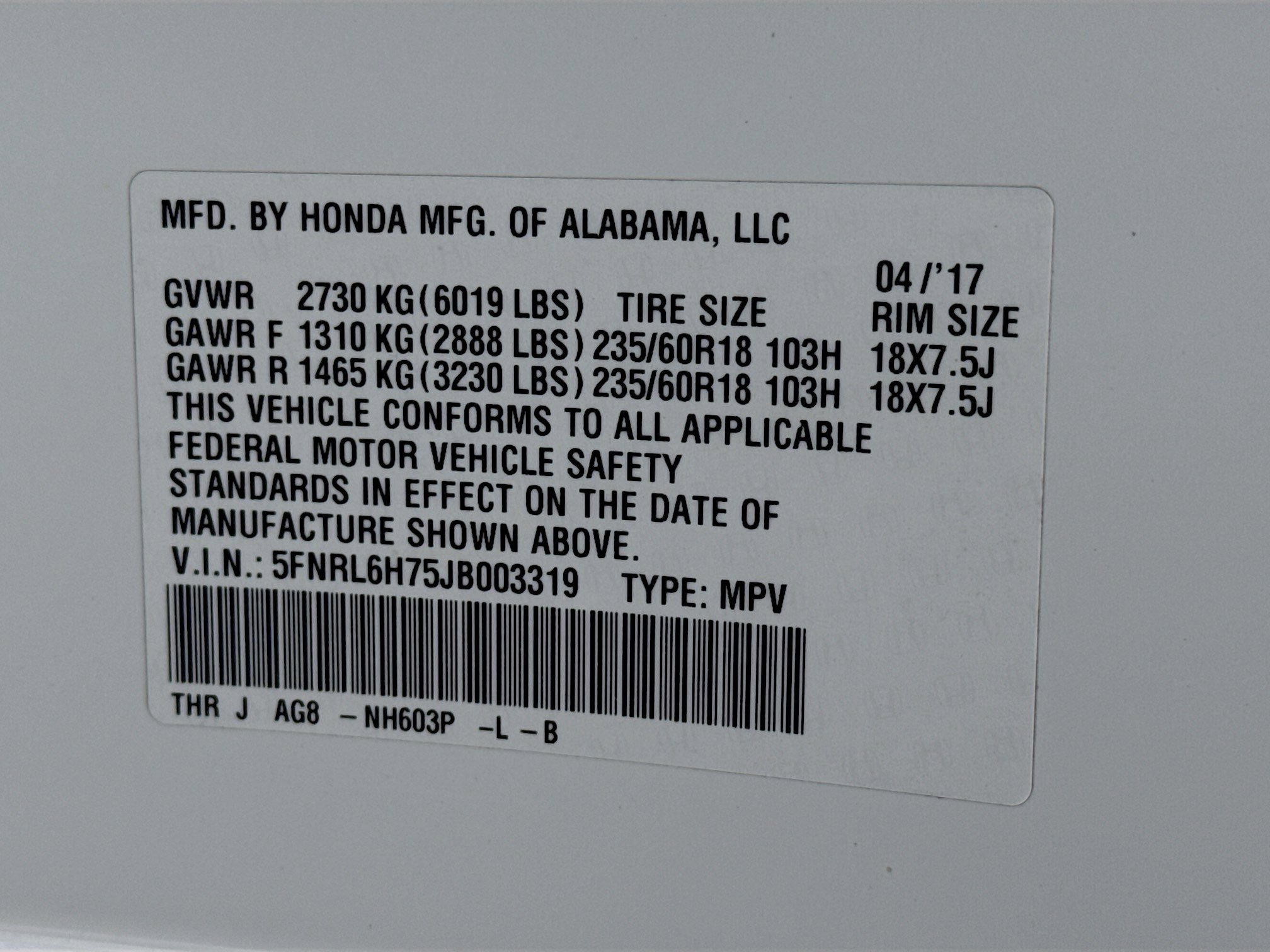 Certified 2018 Honda Odyssey EX-L image 33