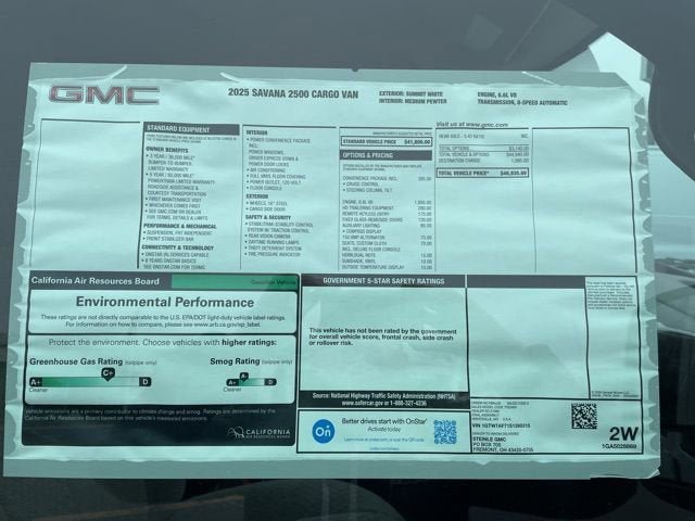New 2025 GMC Savana 2500 w/ Driver Convenience Package RWD image 9