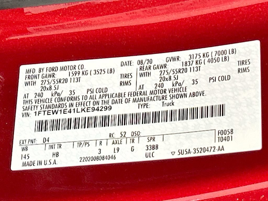 Used 2020 Ford F150 Lariat w/ Equipment Group 502A Luxury AWD/4WD image 31