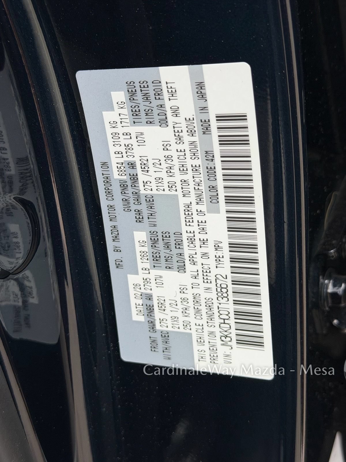 New 2026 MAZDA CX-90 3.3 Turbo S w/ Premium Package AWD/4WD image 20