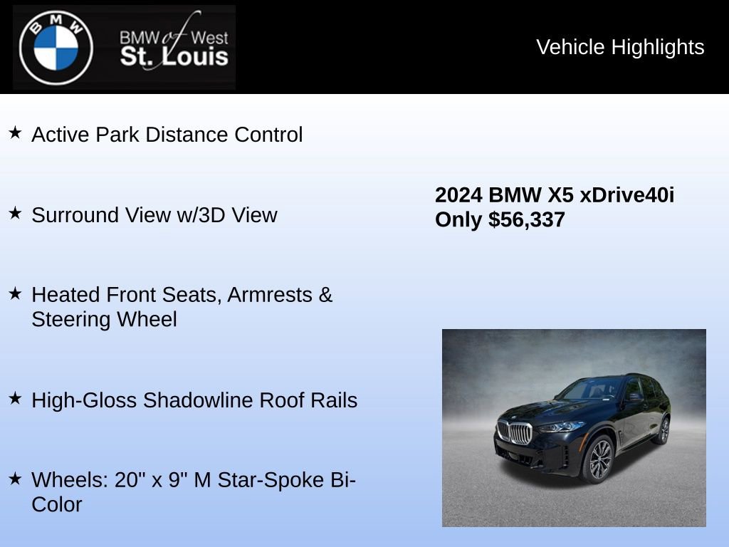 Used 2024 BMW X5 xDrive40i w/ M Sport Package image 31