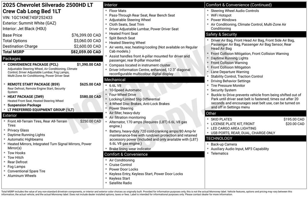 Used 2025 Chevrolet Silverado 2500 LT w/ Convenience Package AWD/4WD image 4
