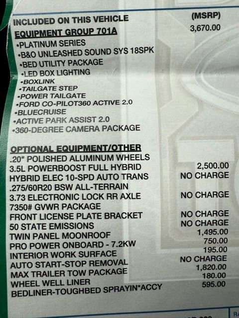 Used 2022 Ford F150 Platinum w/ Equipment Group 701A High image 30