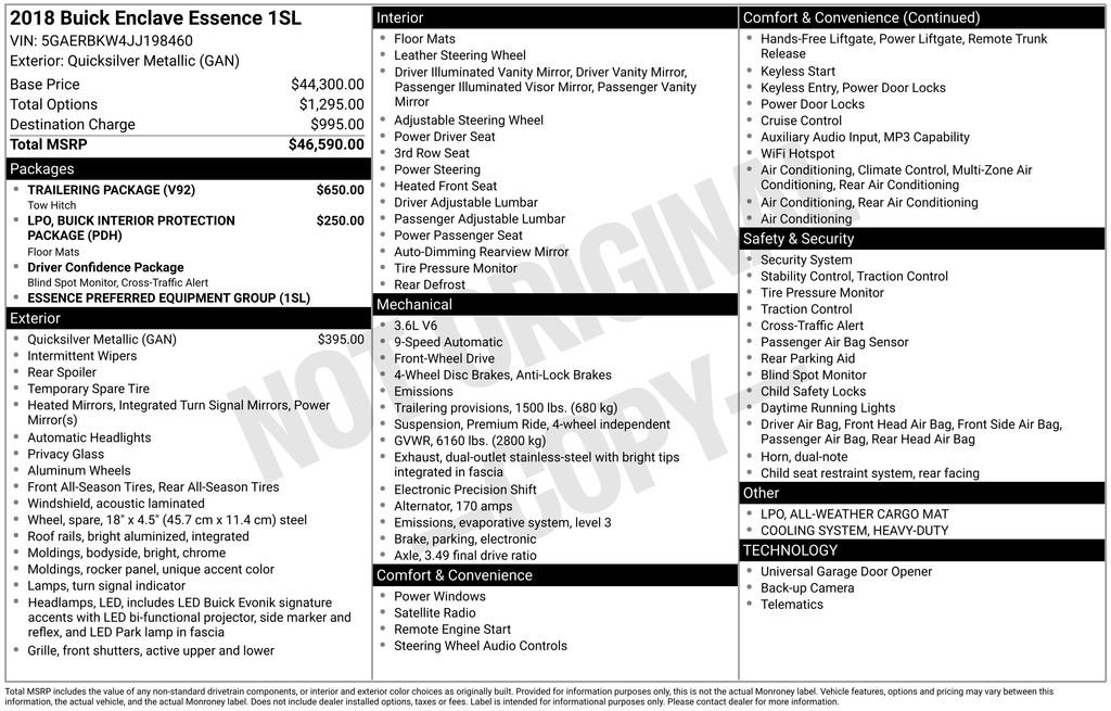 Used 2018 Buick Enclave Essence w/ Trailering Package image 43