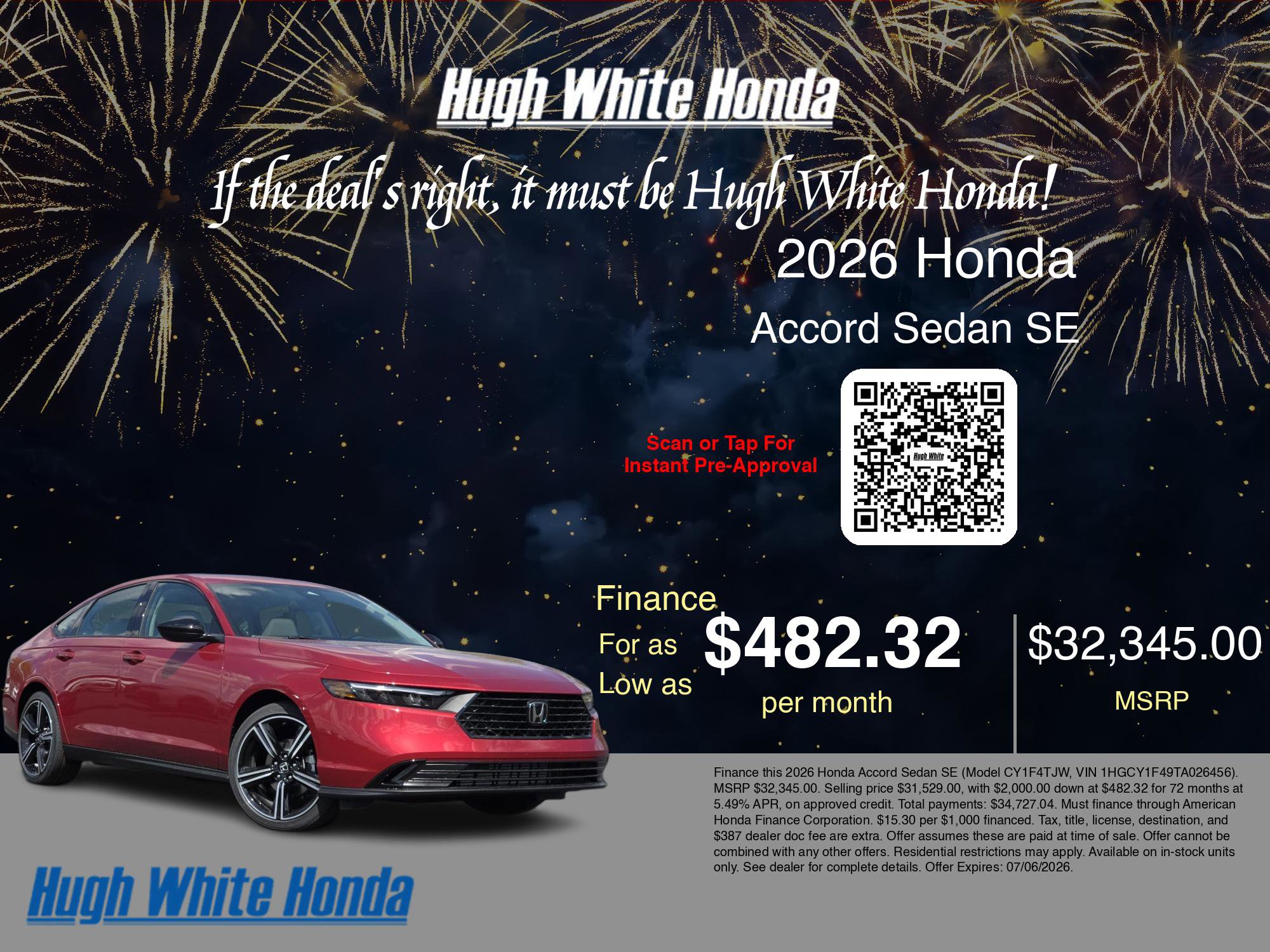 New 2026 Honda Accord SE image 7