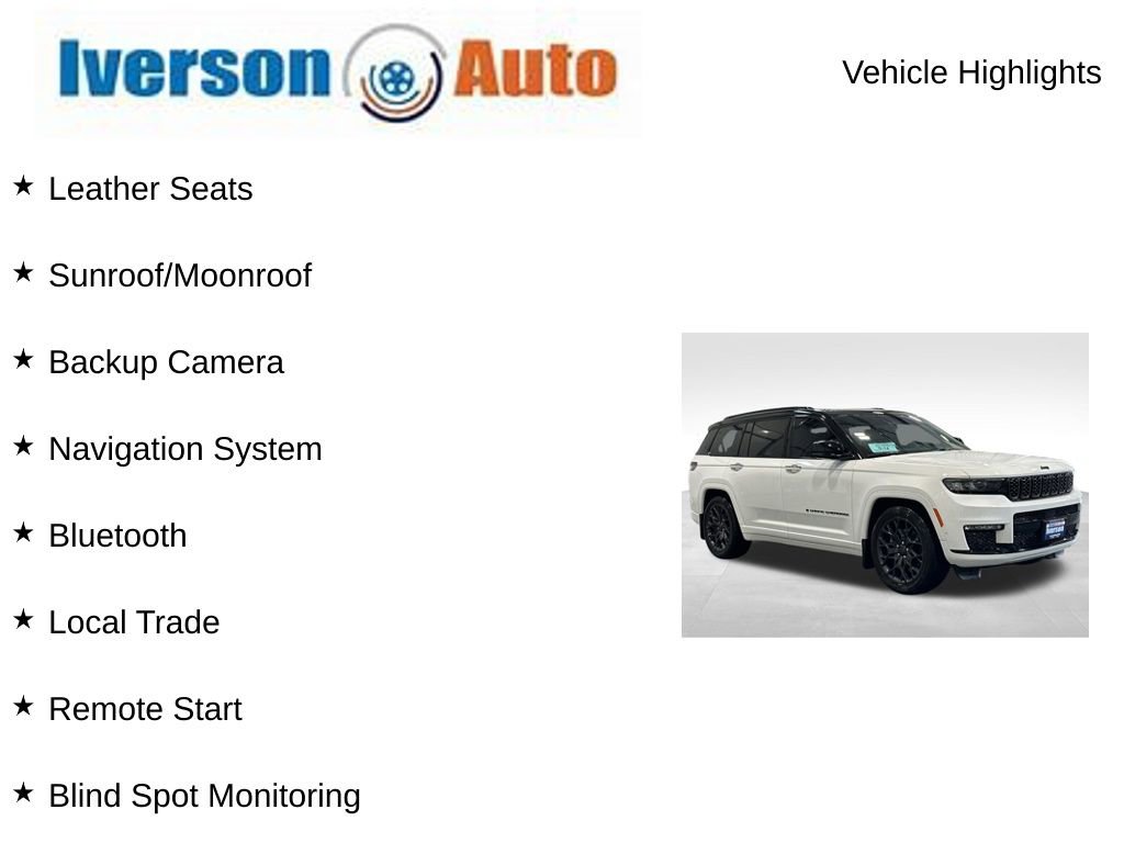 Used 2023 Jeep Grand Cherokee L Summit w/ Advanced Protech Group IV image 2