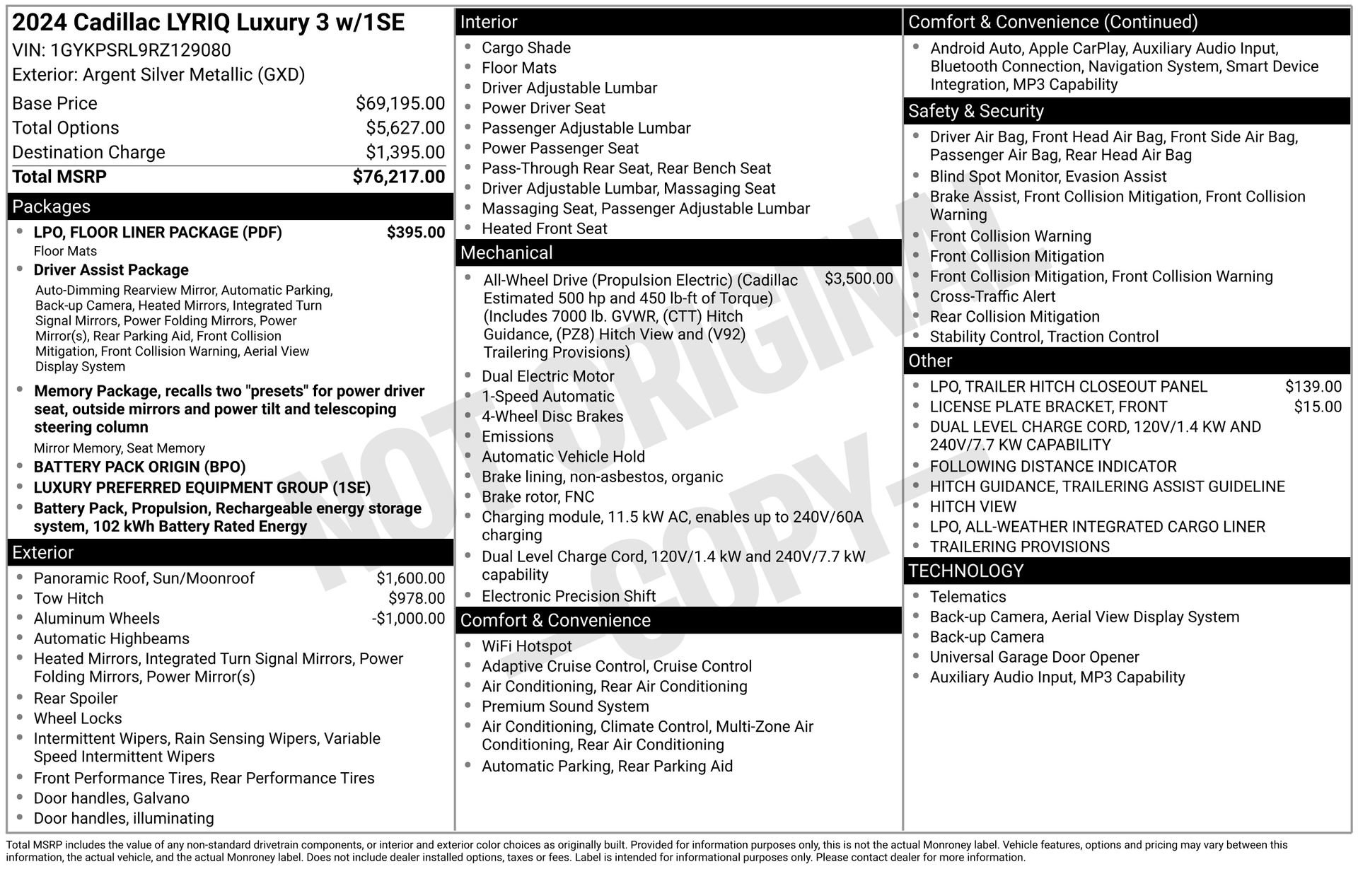 Certified 2024 Cadillac Lyriq Luxury w/ LPO, Floor Liner Package AWD/4WD image 45