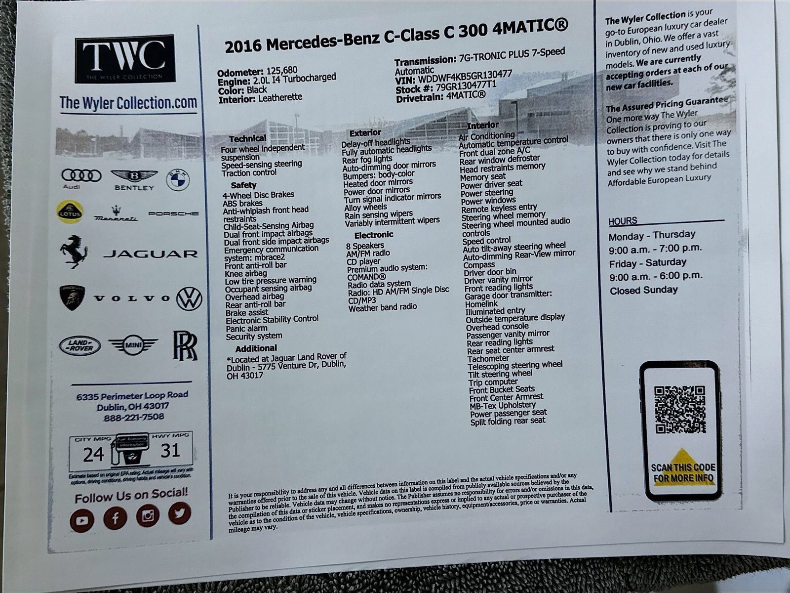 Used 2016 Mercedes-Benz C 300 4MATIC Sedan image 45