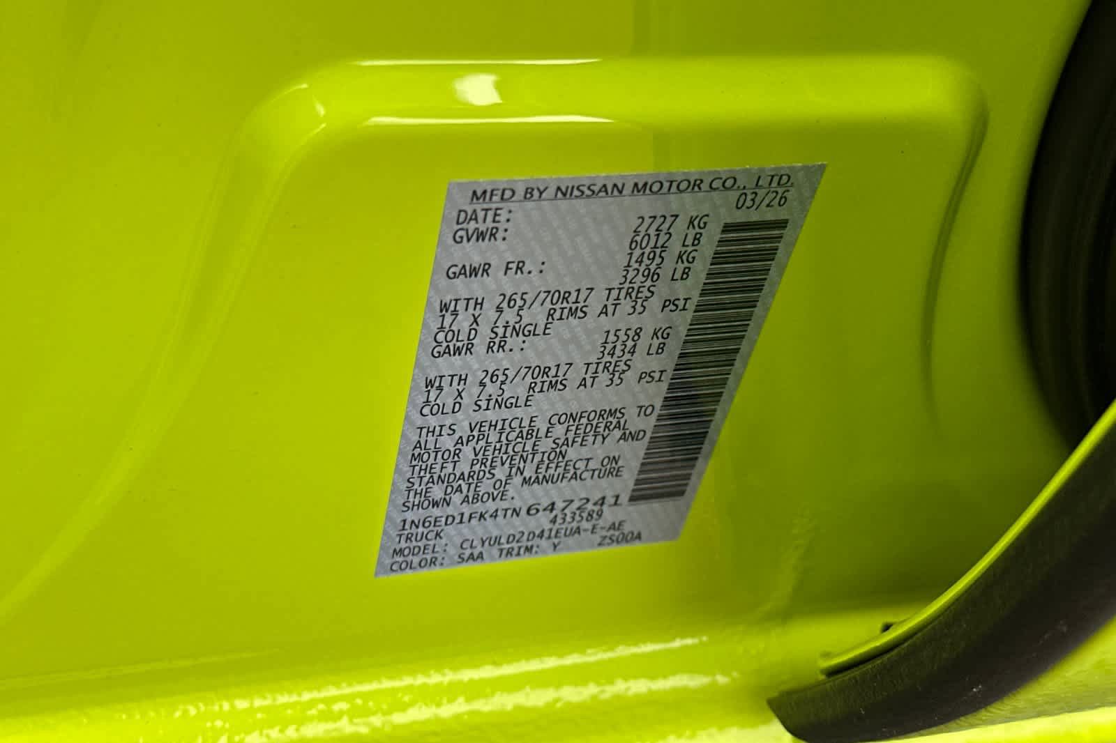 New 2026 Nissan Frontier SV AWD/4WD image 25